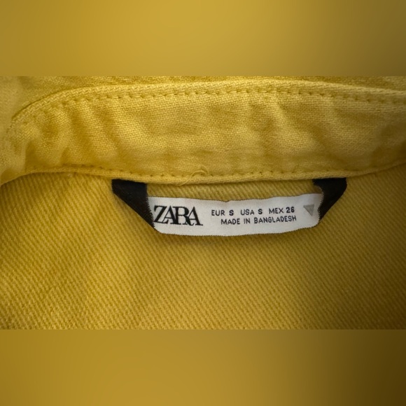 Zara Yellow Jean Jacket - Picture 3 of 10